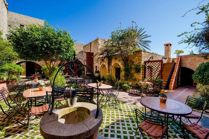 Cafe courtyard